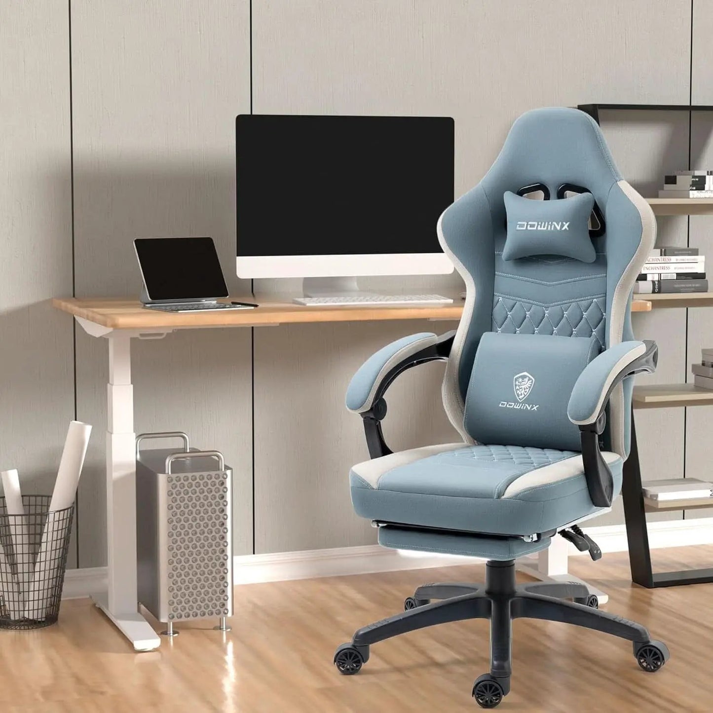 Blue Gaming Chair With Pocket Spring Cushion For Long Gaming Sessions from PriceLows™