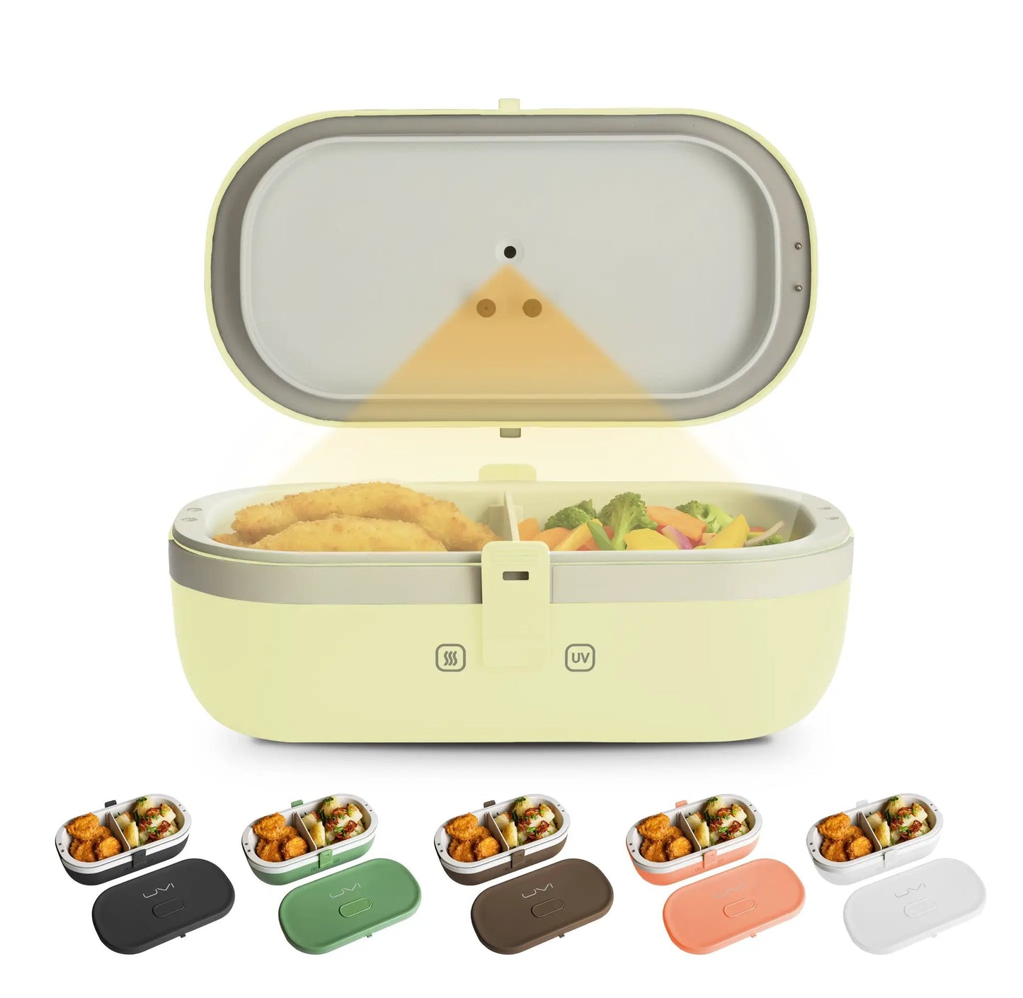 Self-Heating Lunch Box With USB-C Cord and UV LIGHT SANITIZER from PriceLows™