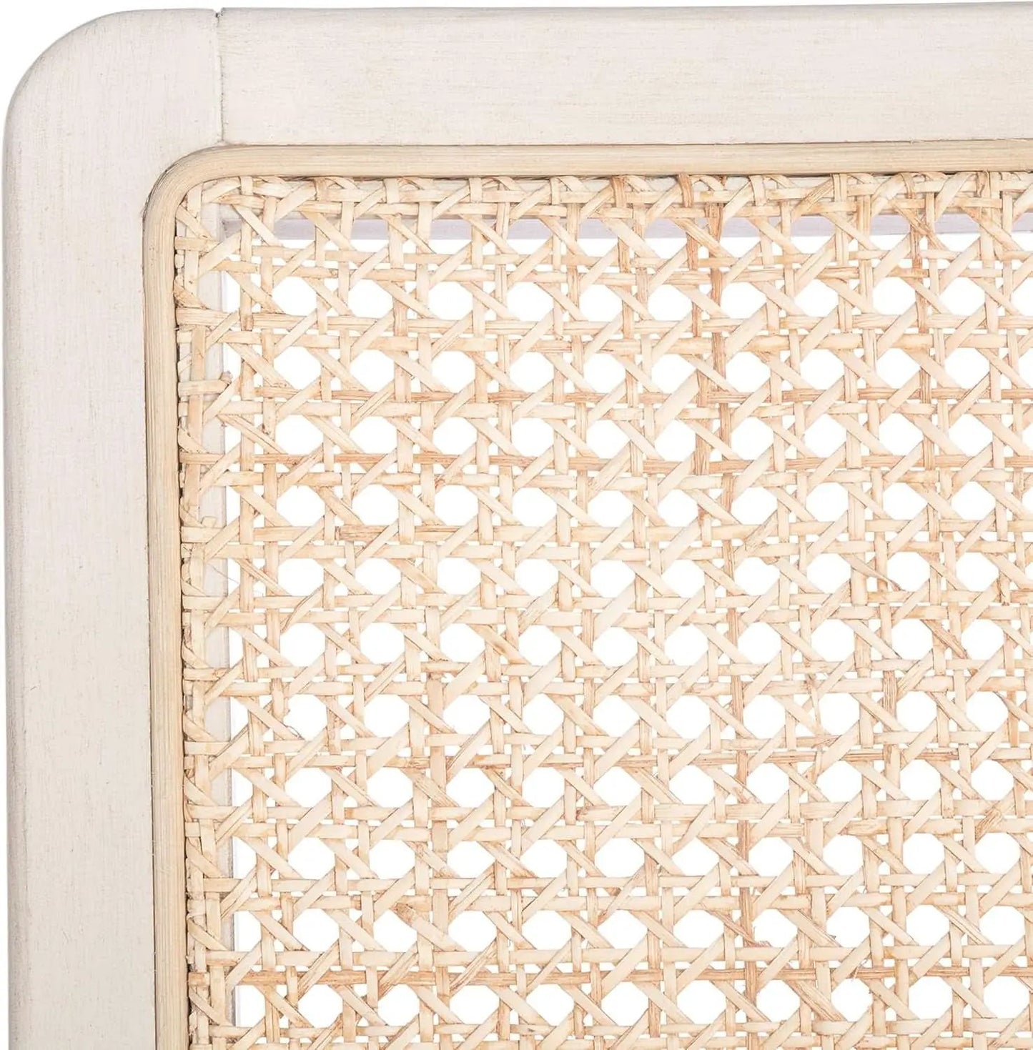 Coastal White And Natural Rattan Dining Chair Set Of 2 from PriceLows™