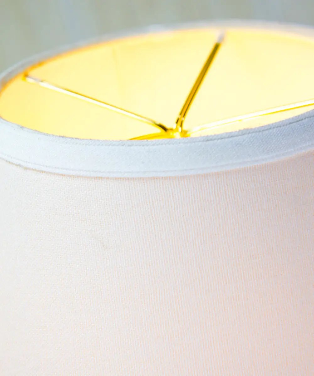 Clip On Empire Lampshade | White Premium Linen | Hardback Frame | 8x7 Inches