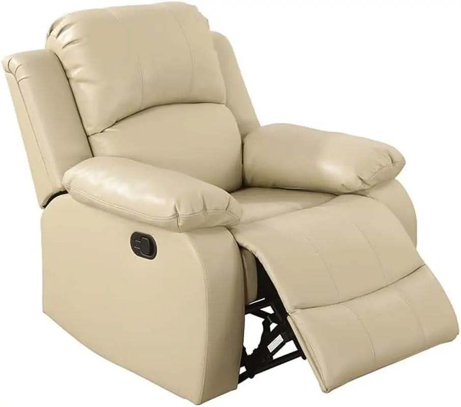 Beige 3 Piece Manual Recliner Sofa Set With Cup Holders from PriceLows™