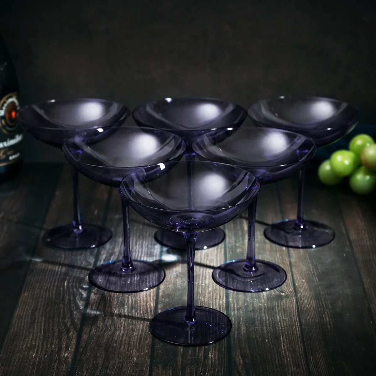 Corso Champagne Coupe Cocktail Glassware, Purple | 7 oz | Set of 2 | Entertaining