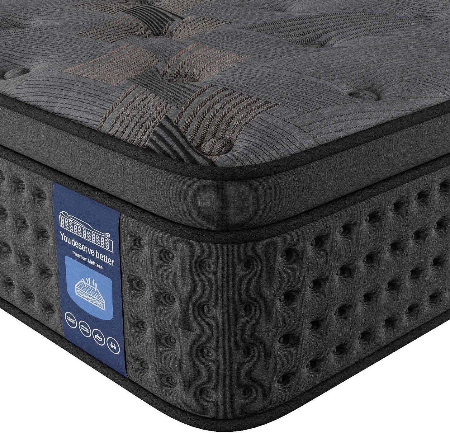 Queen 12 Inches Hybrid Memory foam Mattress CertipurUS from PriceLows™