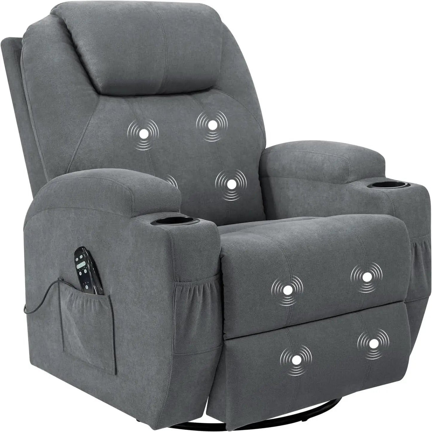 Rocking Recliner Chair With Massage USB Port For Living Room from PriceLows™