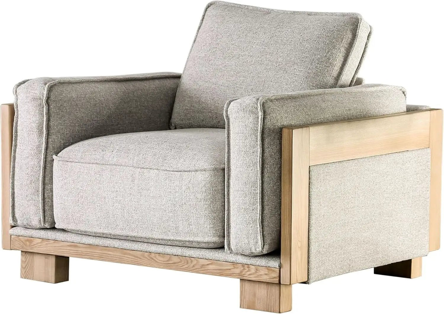 Oran Modern Sofa Set With Track Arms Light Brown Living Room from PriceLows™