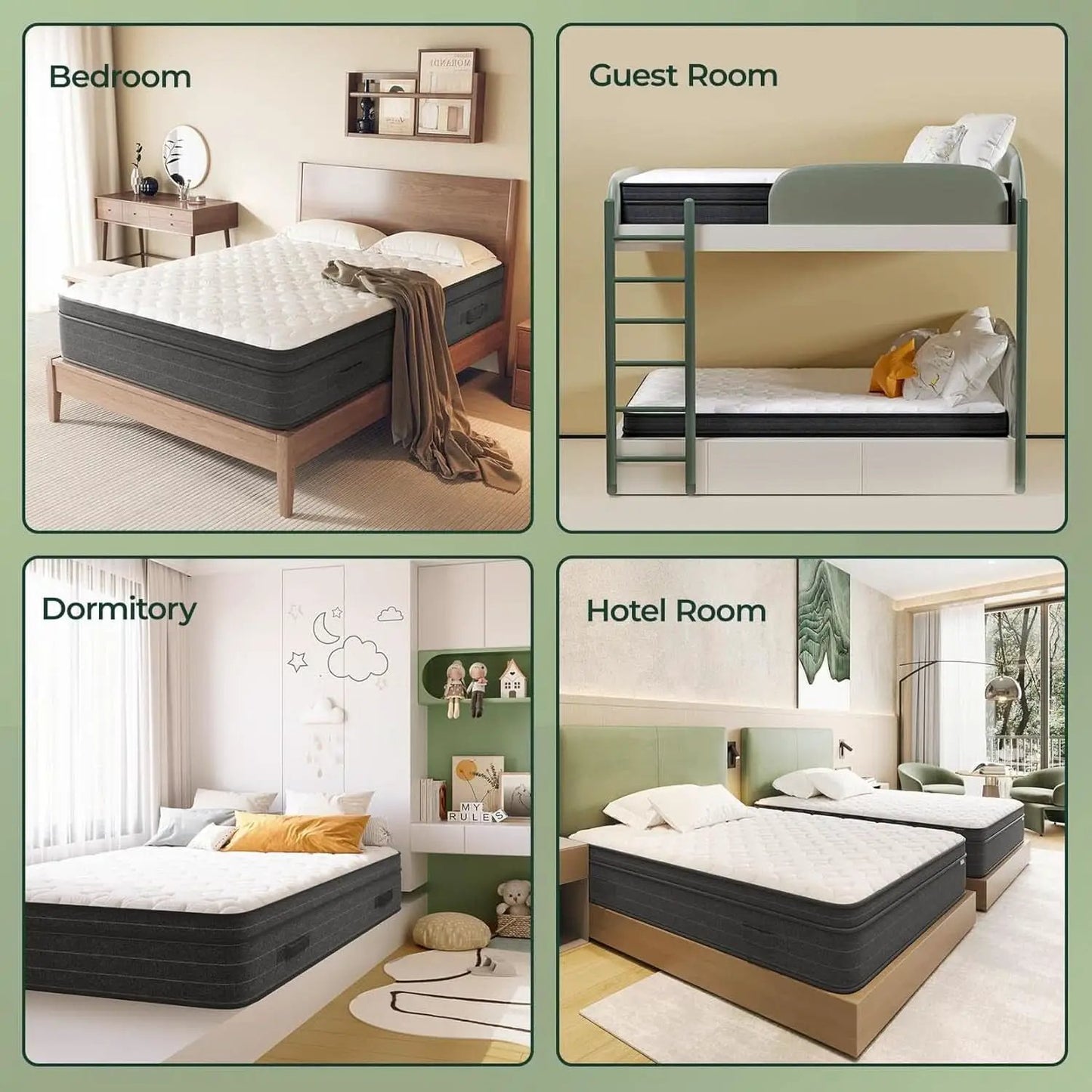 Queen Size 12 Inch Ultra Cooling Hybrid Sleep Technology Mattress from PriceLows™
