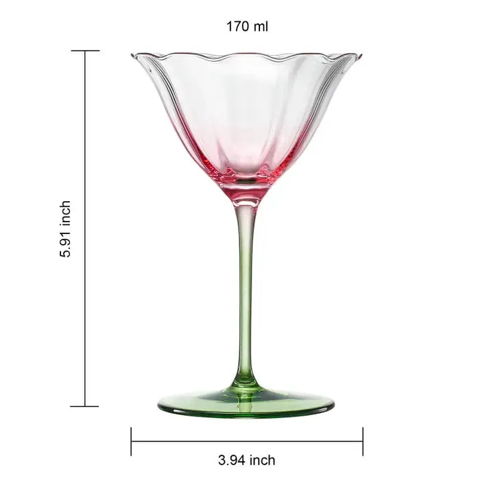 Fiore Champagne Coupe Cocktail Glassware | 6 oz | Set of 2 | Entertaining