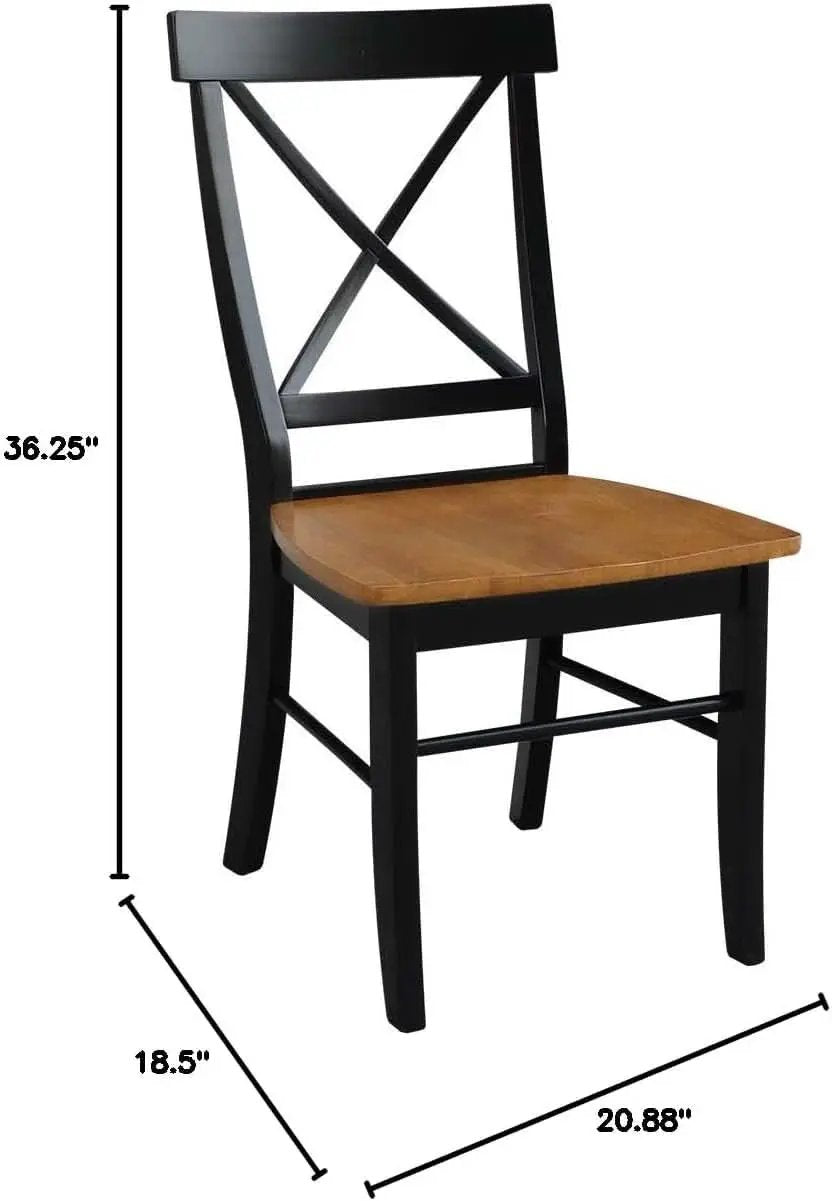 X Back Dining Chair Solid Wood Seat In Black Cherry from PriceLows™