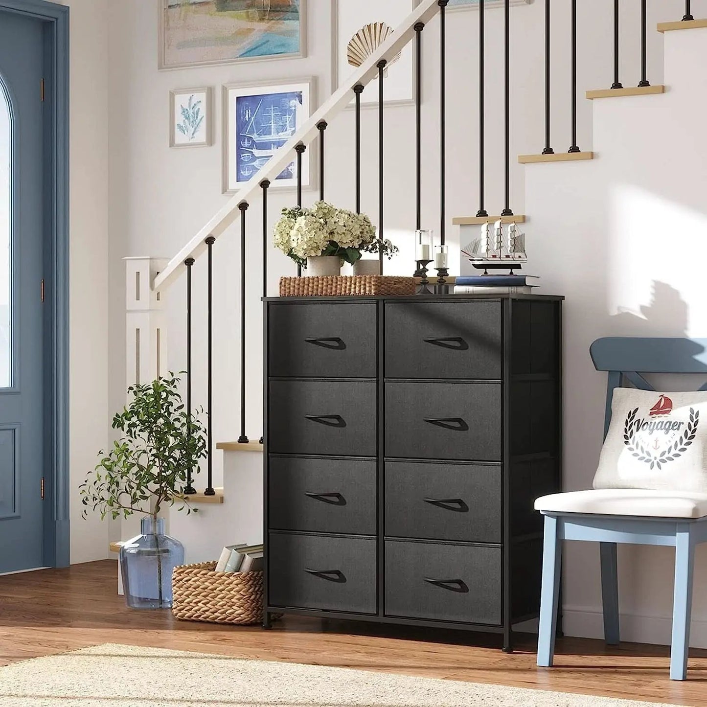 Tall Fabric Dresser With 8 Drawers For Bedroom Storage from PriceLows™