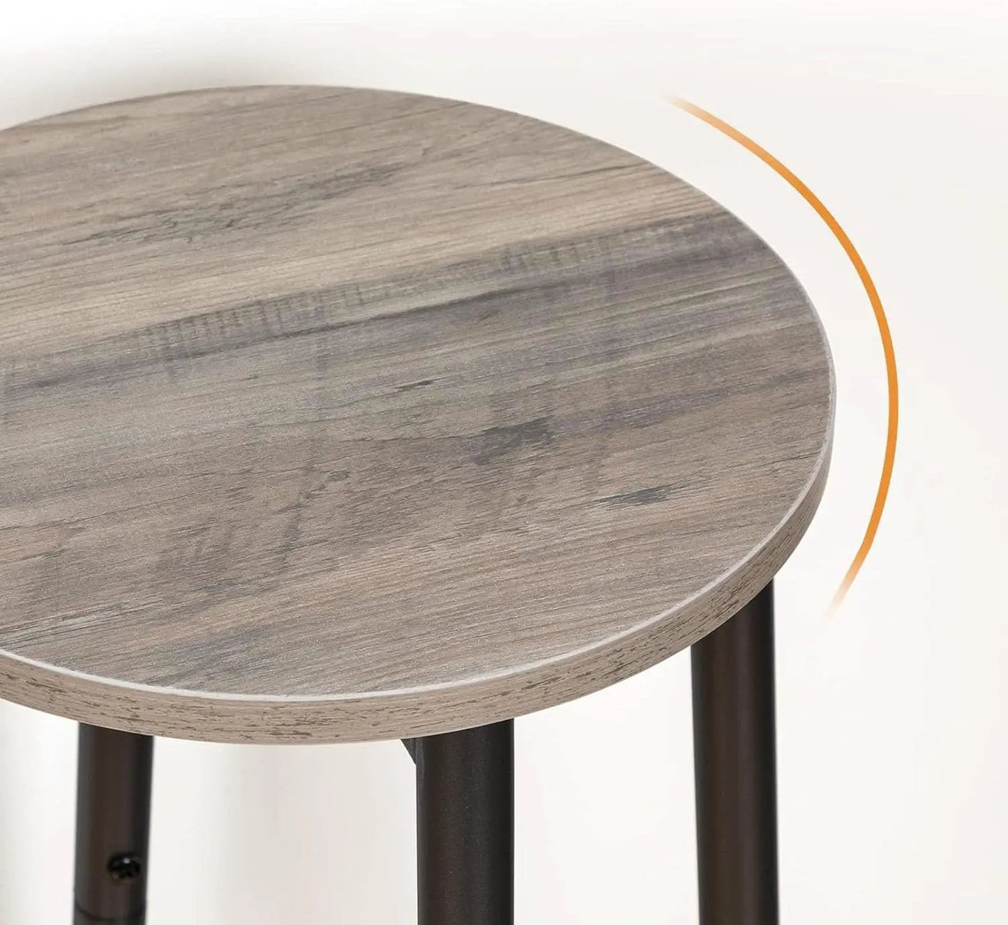 Greige Bar Stools Set Of 2 11.8 Inch Square Seats With Footrest from PriceLows™