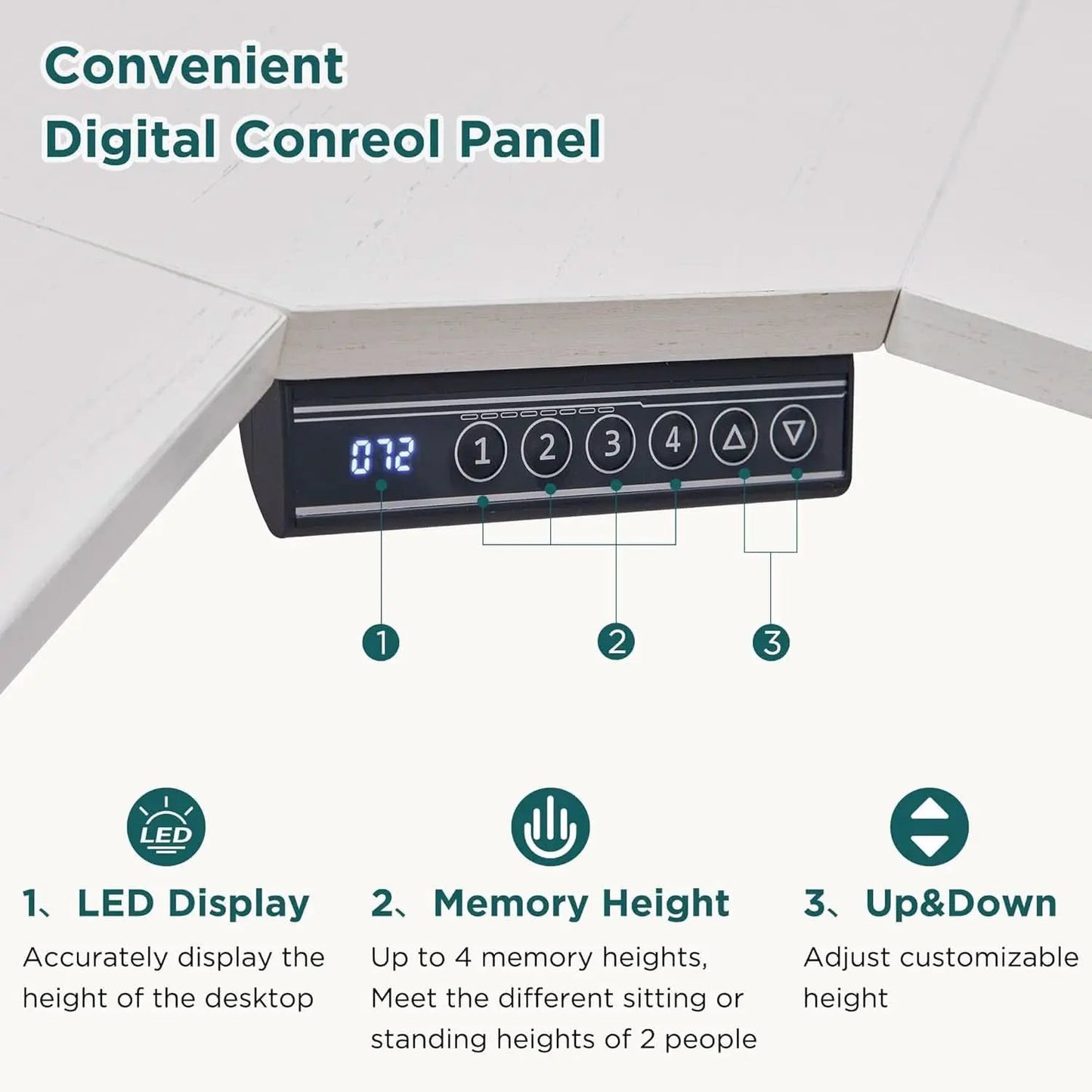 60 Inch Elevated Electric Standing Desk Dark Walnut from PriceLows™