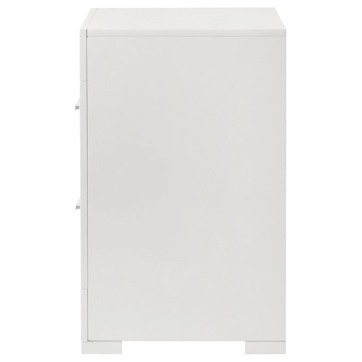 Ives 2-drawer Nightstand Bedside Table White High Gloss | 25.5 x 15.5 x 24.5 in | 2-Drawer | Bedroom