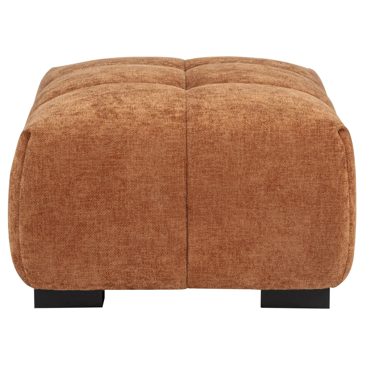 Octavia Upholstered Rectangular Ottoman | 39 x 30.5 x 17.5 in | Living Room Furniture | Orange