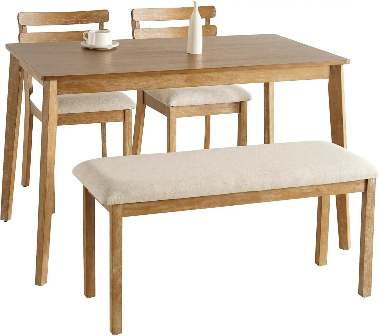 Farmhouse Dining Table Set With Upholstered Chairs from PriceLows™