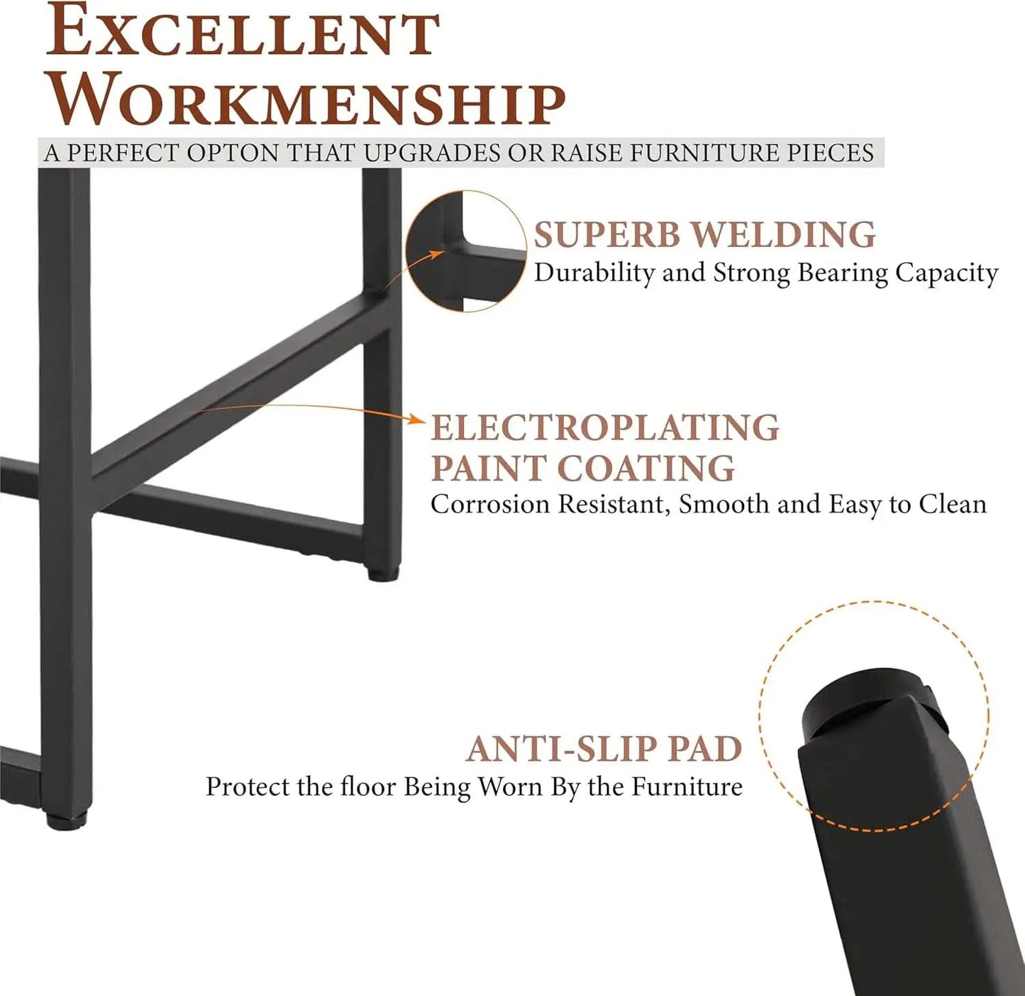 Set Of 4 Counter Height Bar Stools PU Leather With Back from PriceLows™