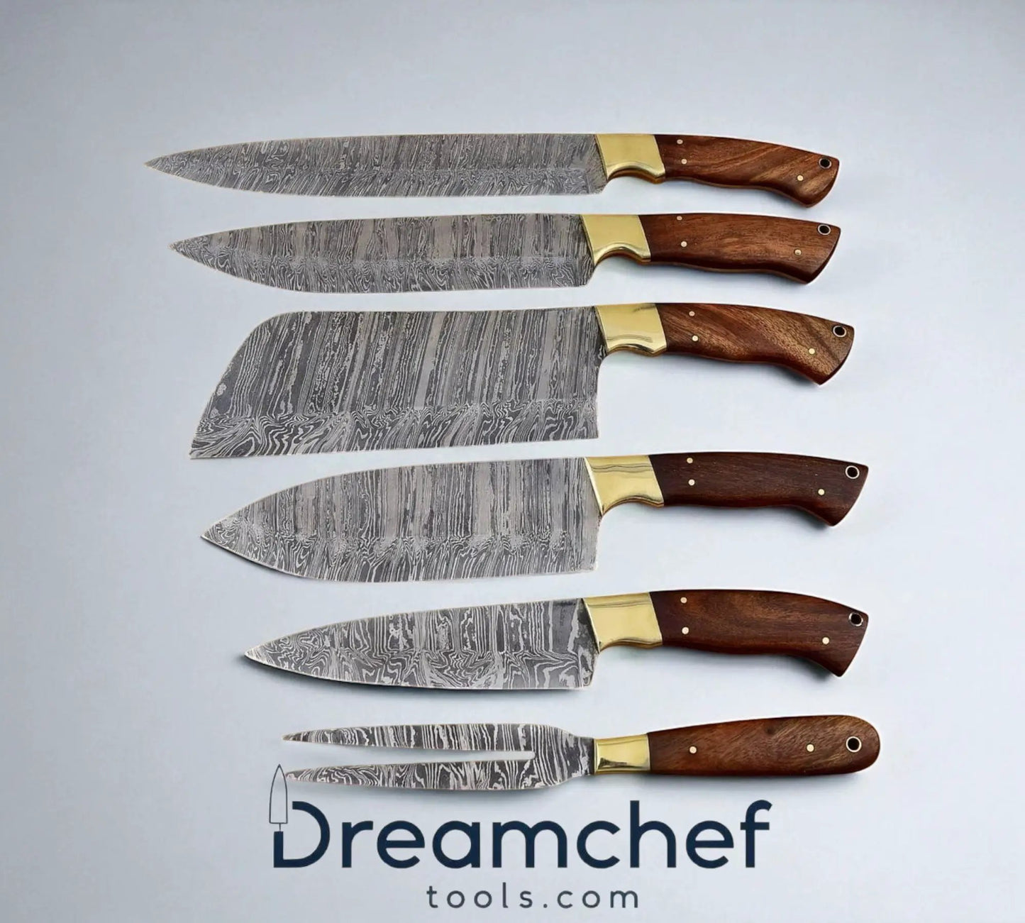 Zwilling Knife Sets – 13” Handmade Damascus Steel Chef Knife with Rosewood Handle & Leather Sheath from PriceLows™