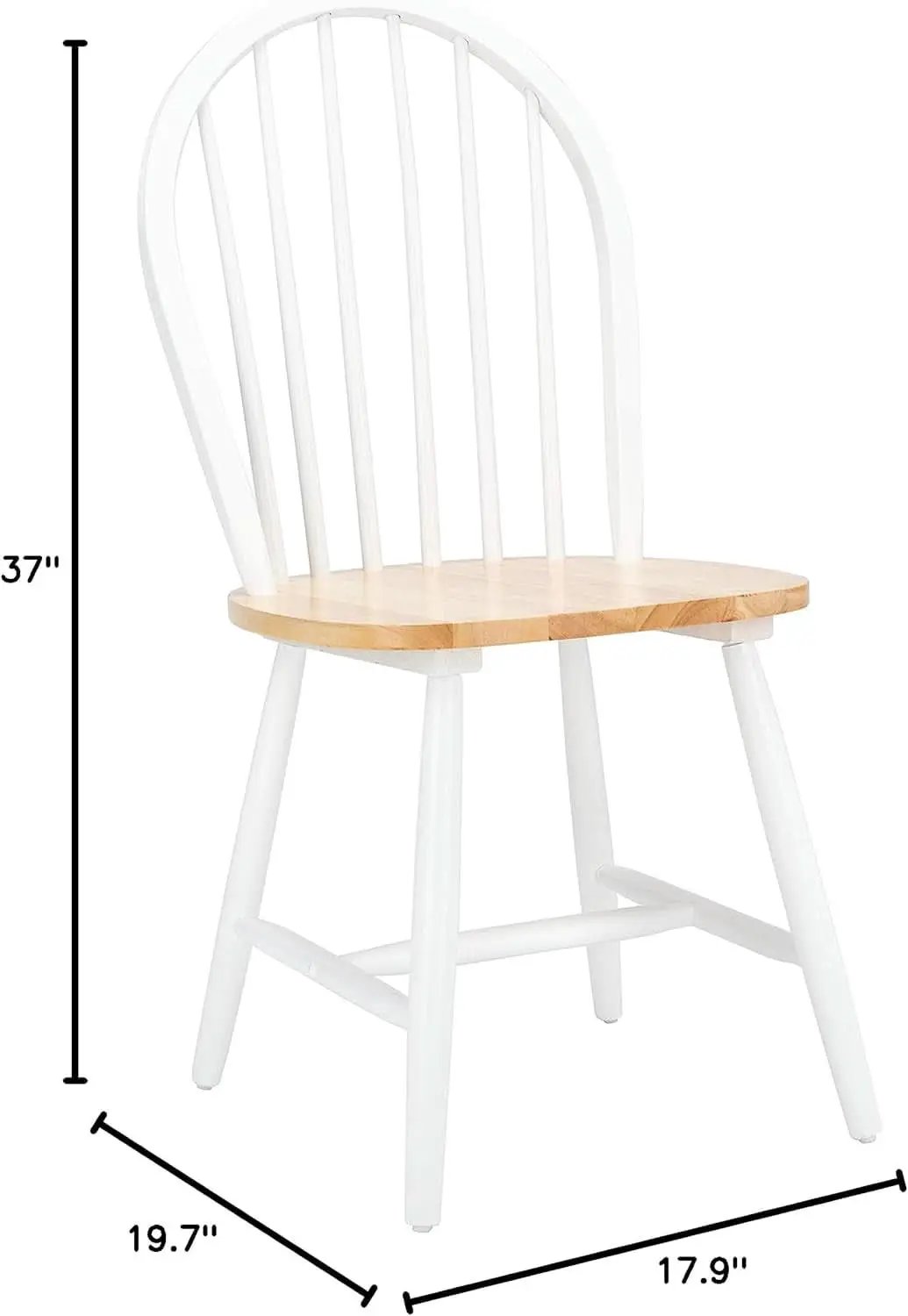 Farmhouse 18 Inch Black Spindle Back Dining Chairs Set Of 2 from PriceLows™