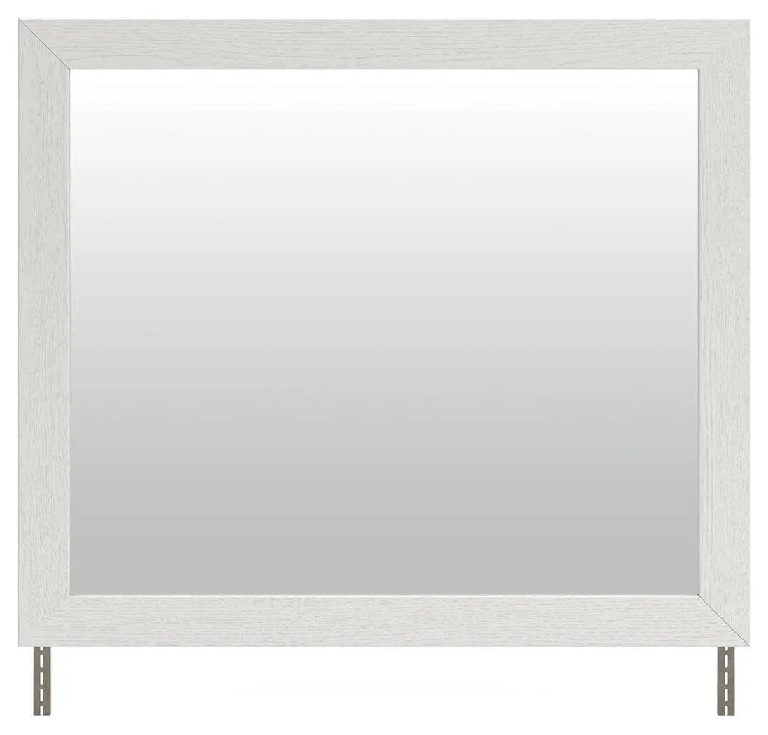 Savonport Bedroom Mirror | White | Painted Finish | Replicated Wood Grain