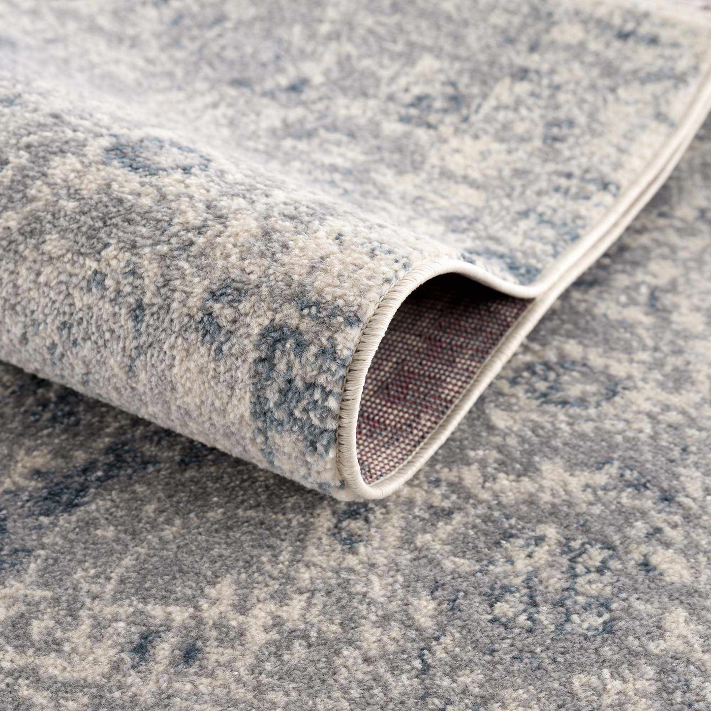 Peeta Gray Blue Medallion Area Rug from PriceLows™