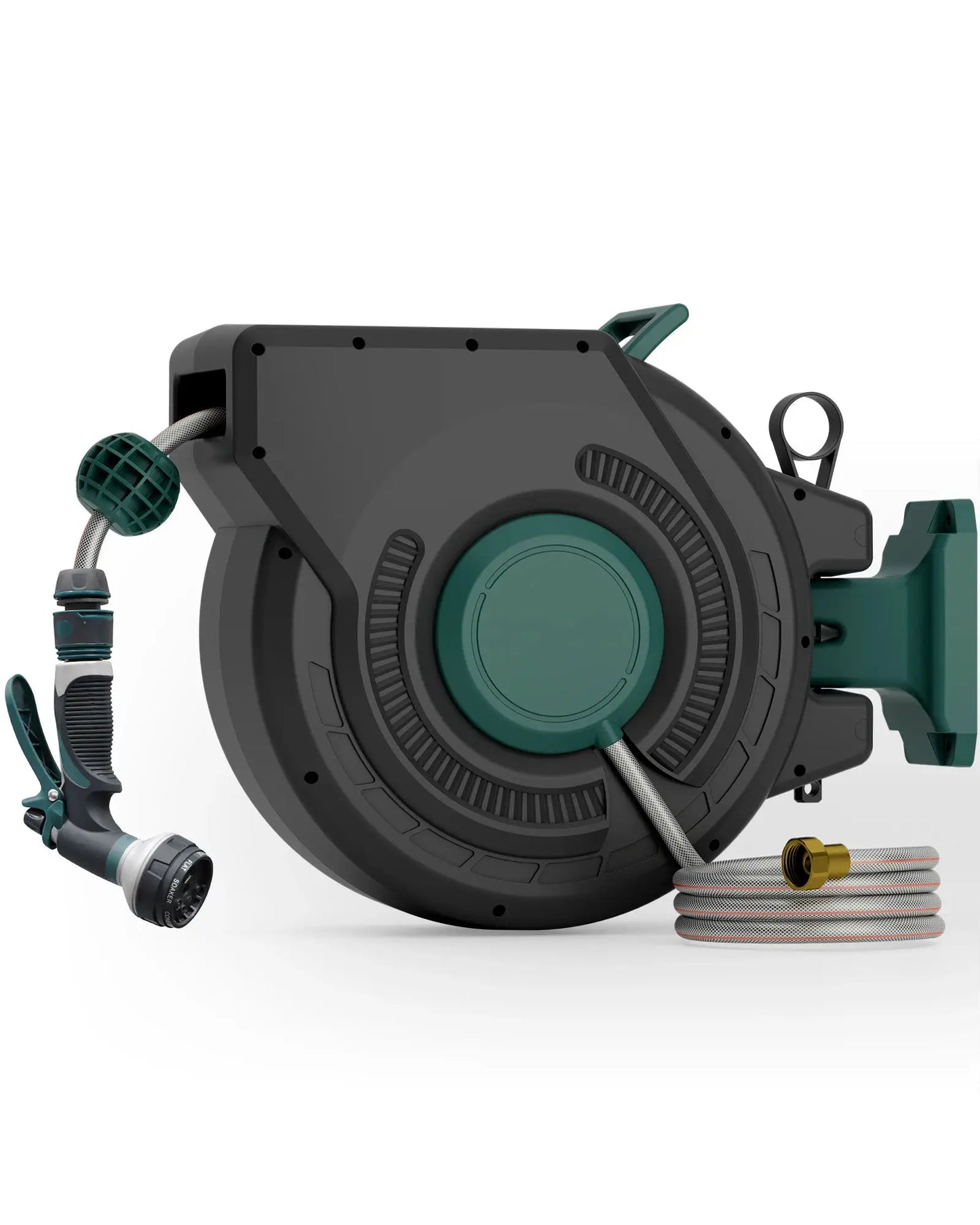 Retractable Garden Wall Mounted Heavy Duty Hose Reel 1/2" x 100 ft with PRO Metal Bracket Auto Rewind System 180° Swivel from PriceLows™