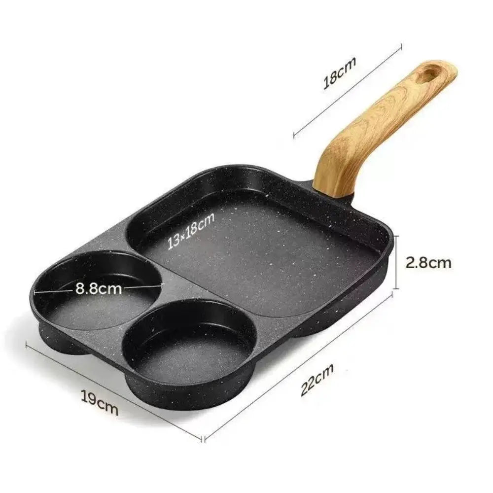 Three In One Breakfast Pan | Nonstick Aluminum | Induction And Gas Compatible