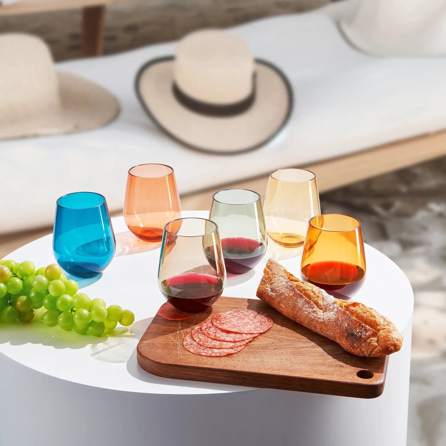 Eze Acrylic Stemless Wine Glassware, Set of 12 from PriceLows™