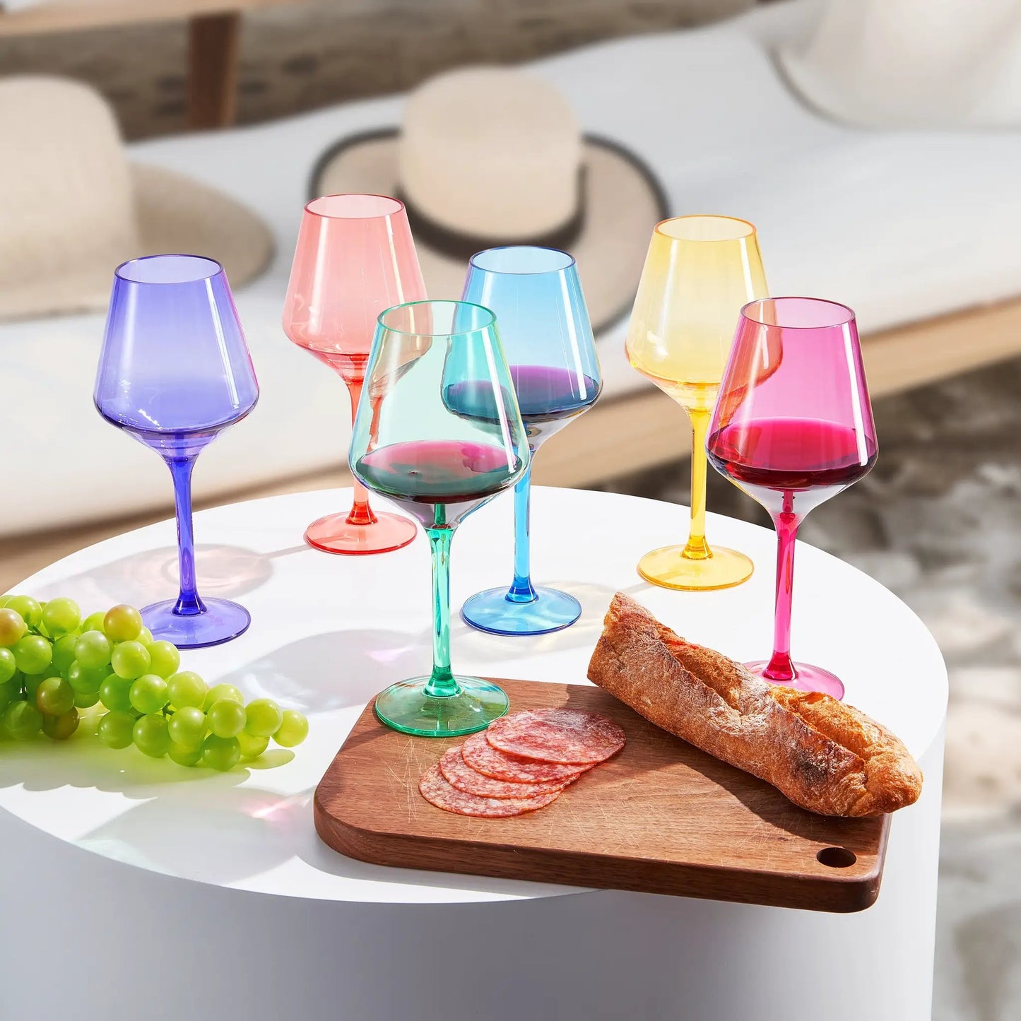 Madrid Acrylic Stemmed Wine Glassware, Set of 12 from PriceLows™