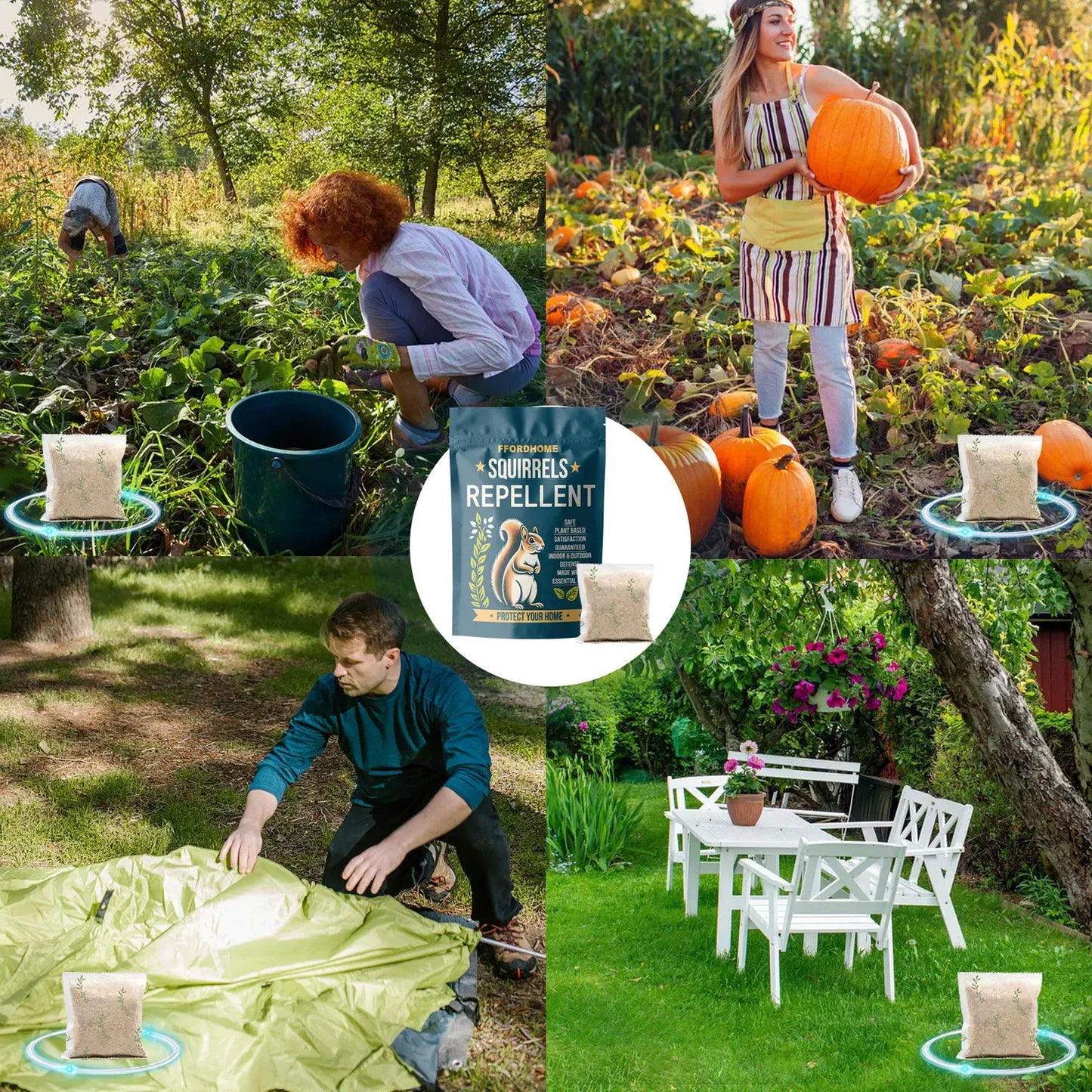 Outdoor Squirrel Repellent, Attic Squirrel Deterrent, Chipmunk Repellent, Squirrel Repeller, Garden Chipmunk Deterrent, Squirrel Repellent, Keep Squirrels Out of Garage - 10 Pack from PriceLows™