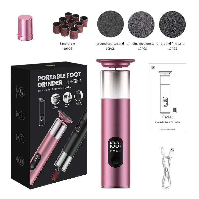 Electric Foot Grinder For Feet, 2-In-1 Foot File & Nail Polisher, Electric Callus Remover Pedicure File Unisex With Gift Box from PriceLows™