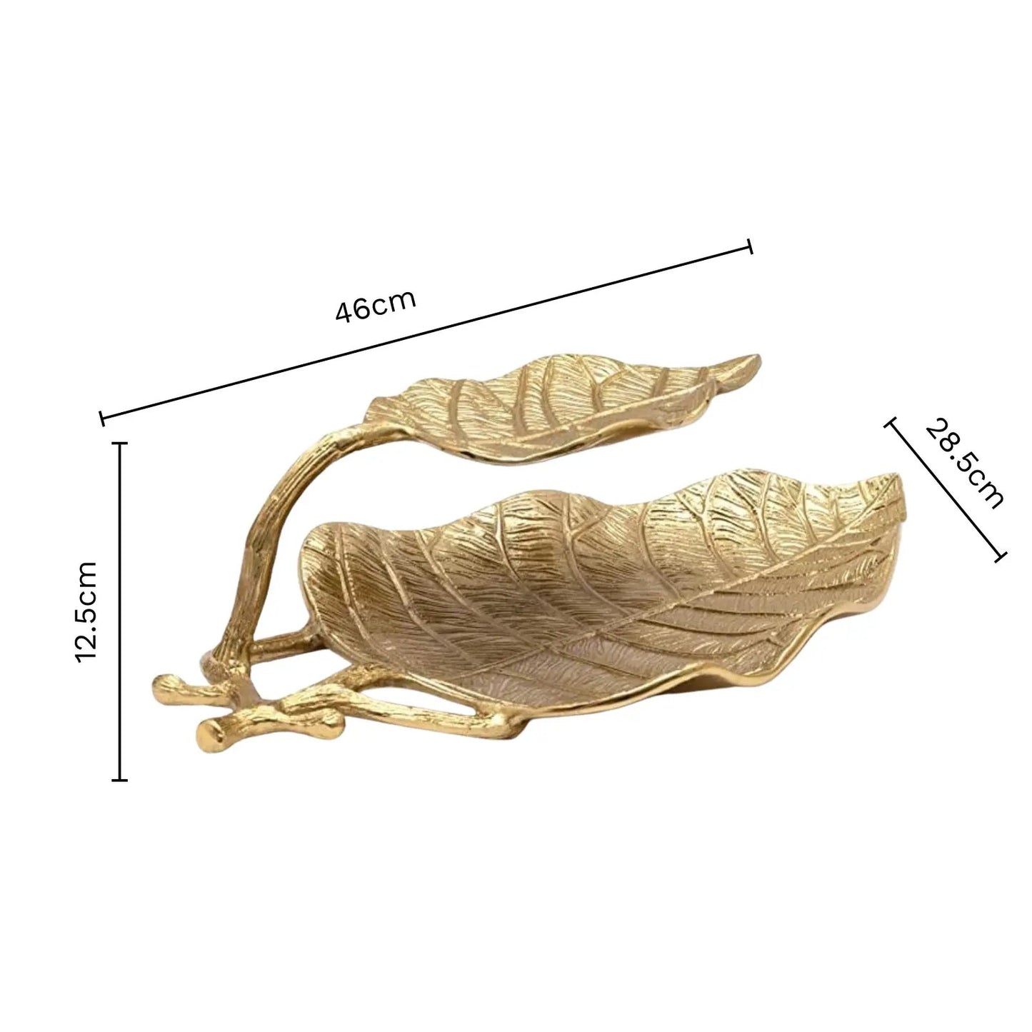 Gold Leaf 2 Tier Serving Centerpiece Tray from PriceLows™