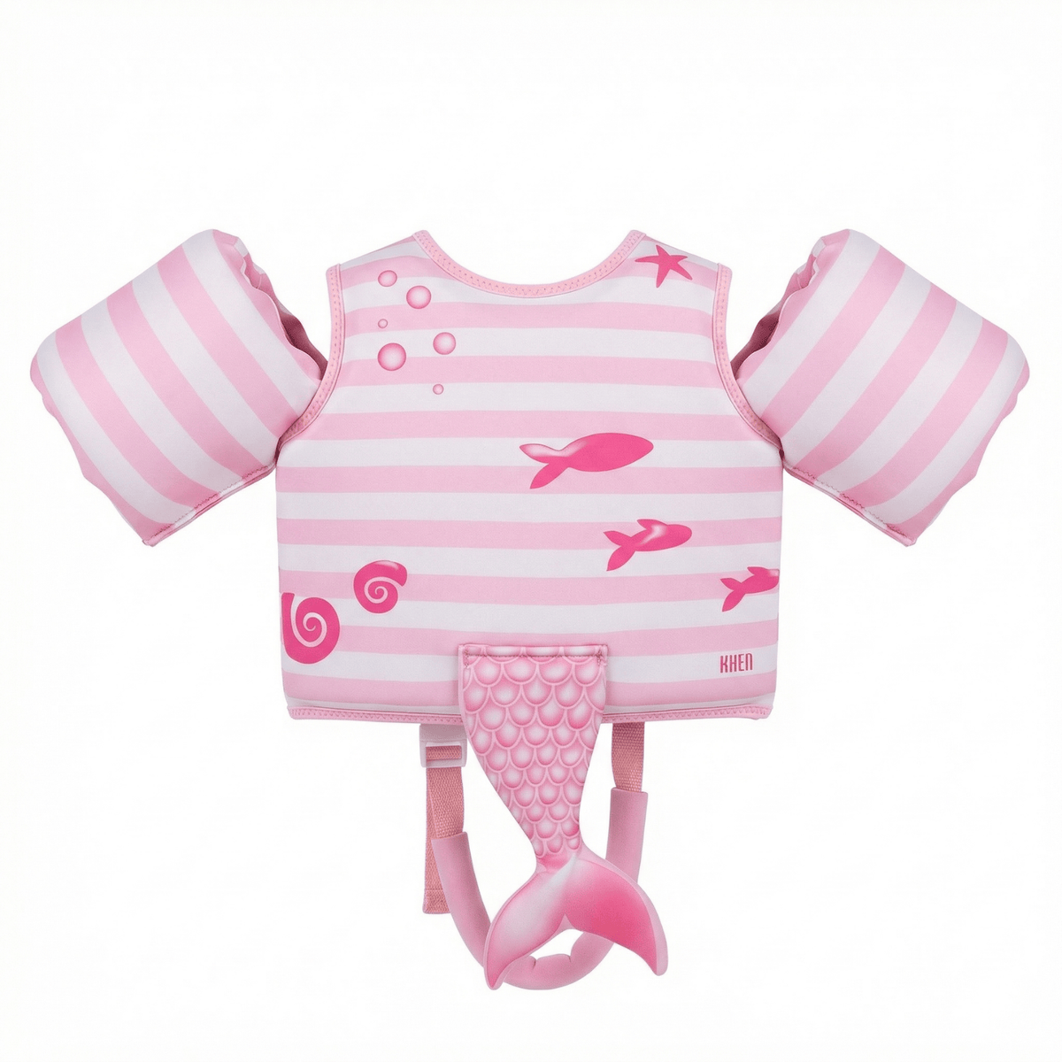 Floating Jackets with Sleeves for Pool or Beach 1-3 Years Pink Mermaid | Swim Vest | Home Decor | Gift Ready