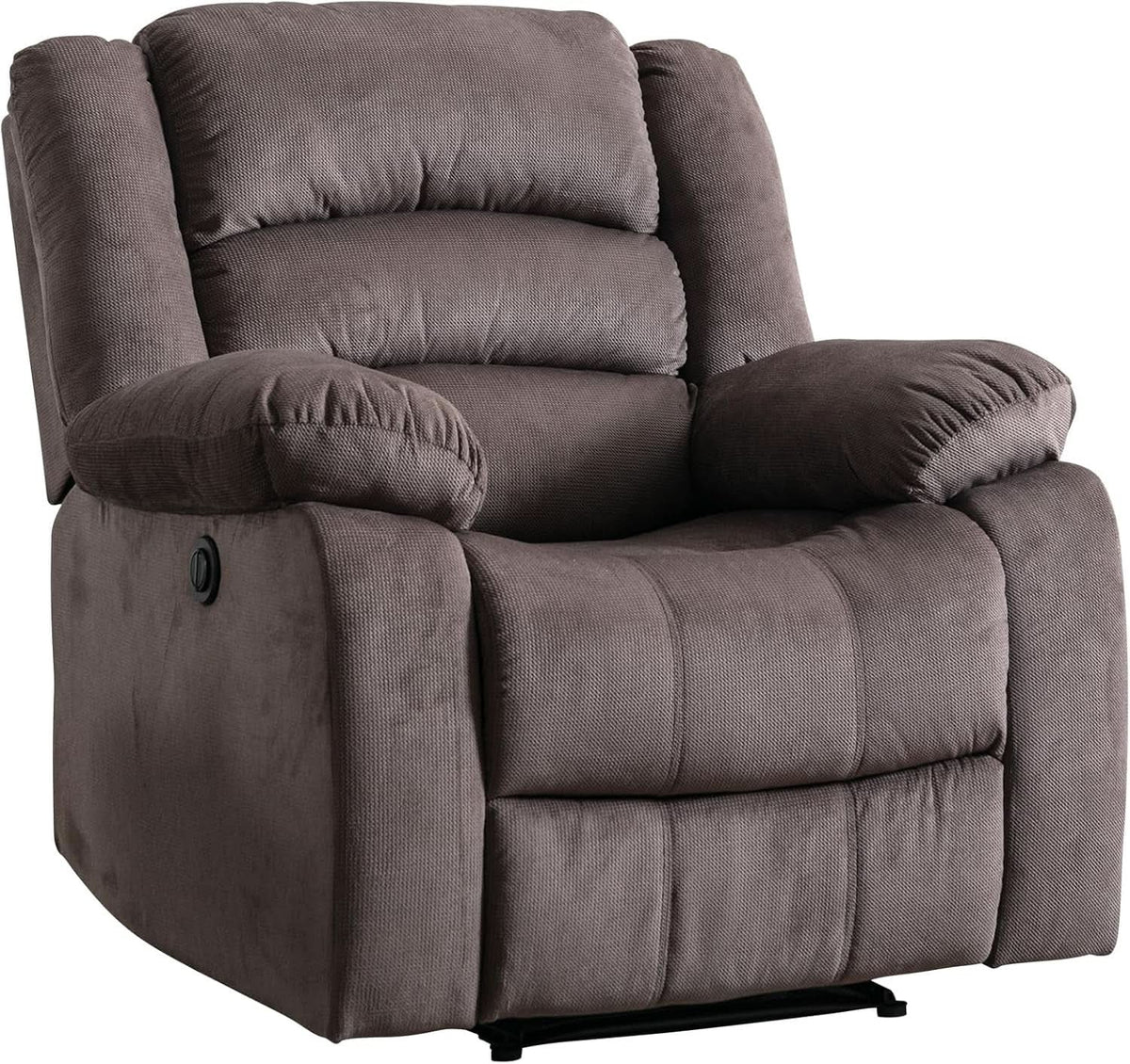 Brown Oversized Electric Recliner Chair With Plush Cushions from PriceLows™