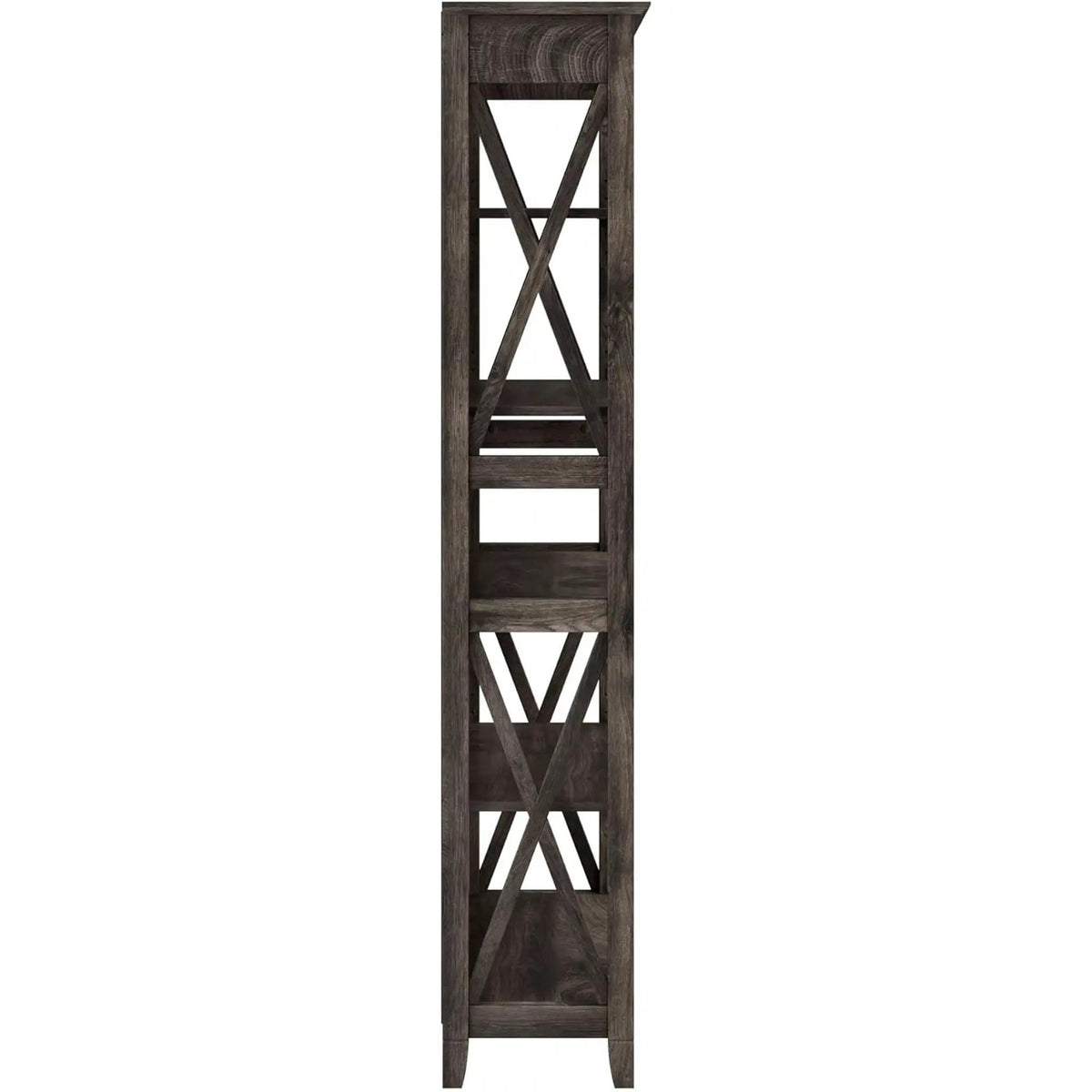 Bush Furniture Tall 5 Shelf Bookcase Dark Gray Hickory from PriceLows™