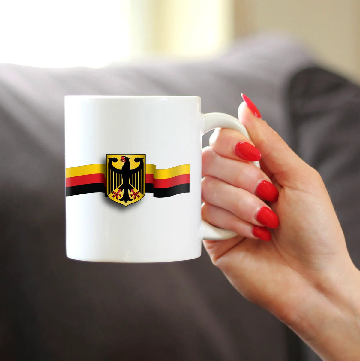 Ceramic Coffee Mug | Dishwasher & Microwave Safe | Double Printed | German Flag