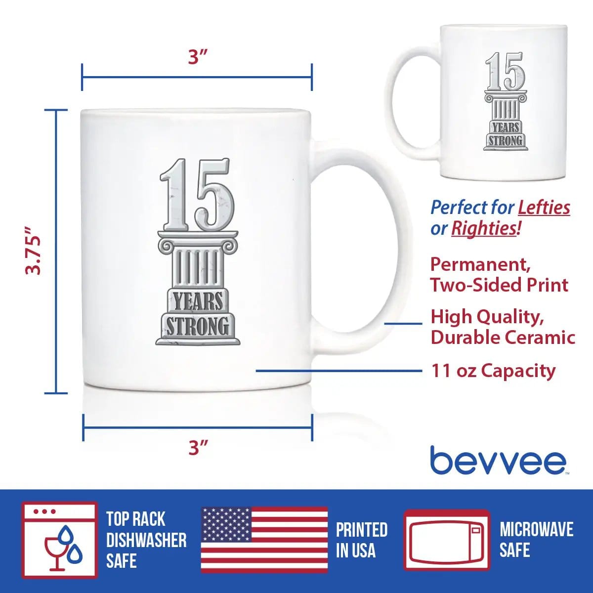 Ceramic Coffee Mug | Dishwasher & Microwave Safe | Double Printed | 15 Years Strong