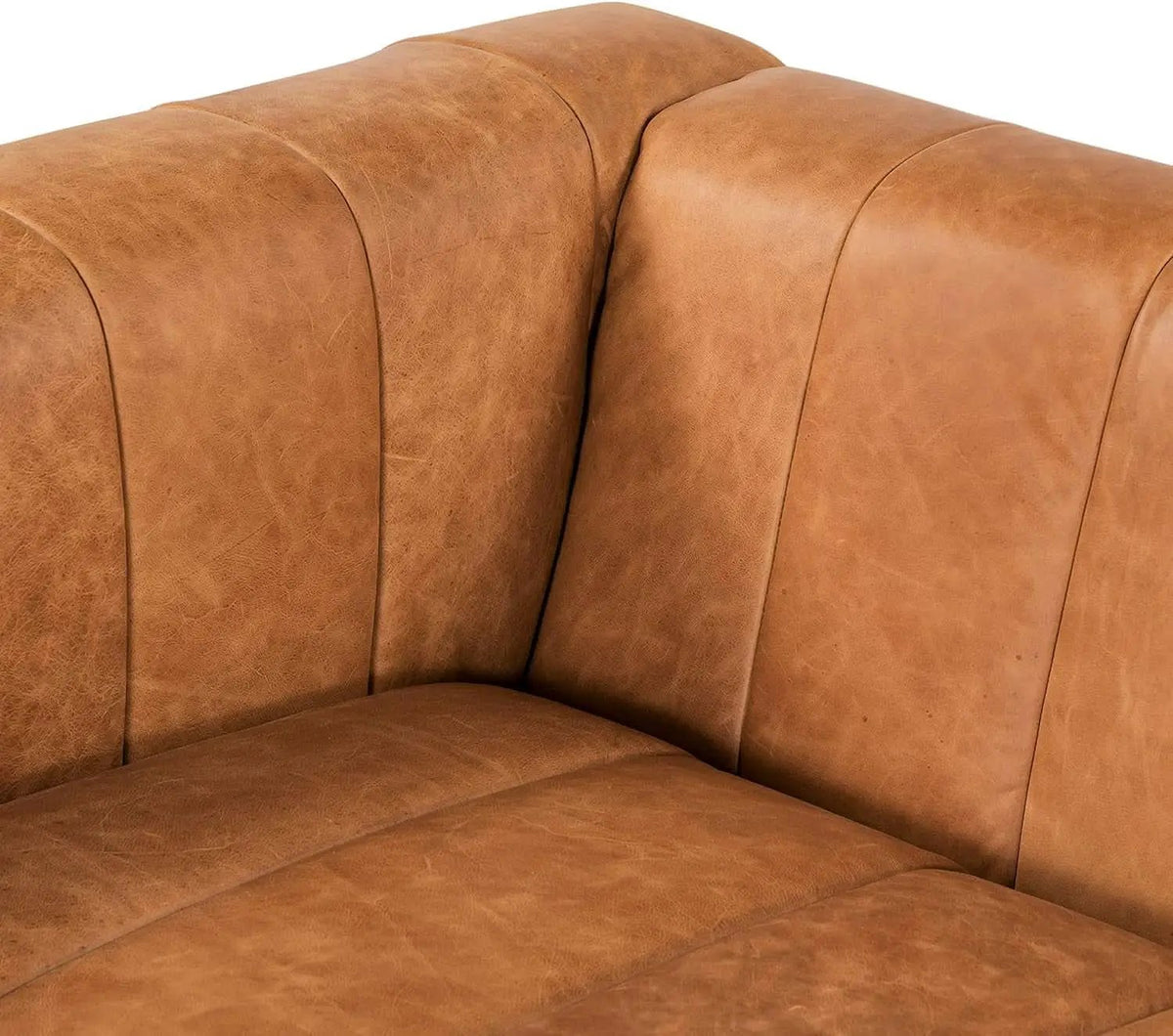 Canale 86 Inch Sofa Full Grain Italian Leather Cognac Tan from PriceLows™