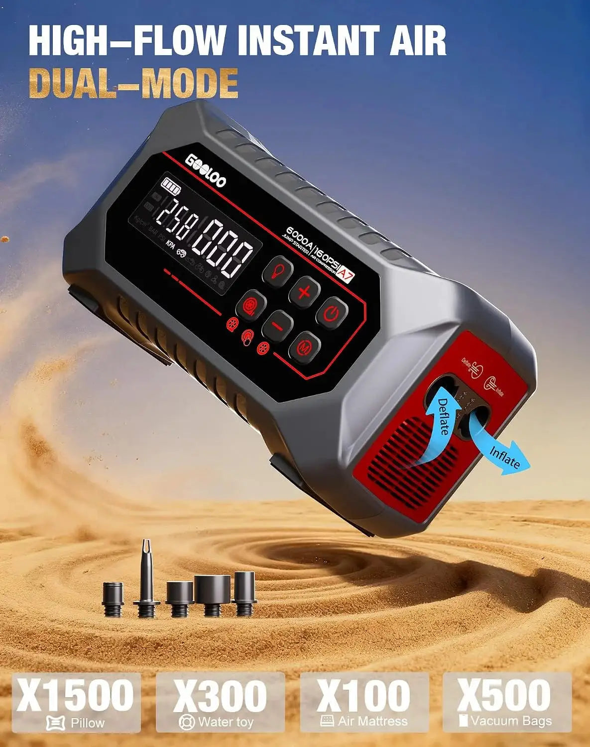 Car Jump Starter | 6000A Peak Current | PriceLows™