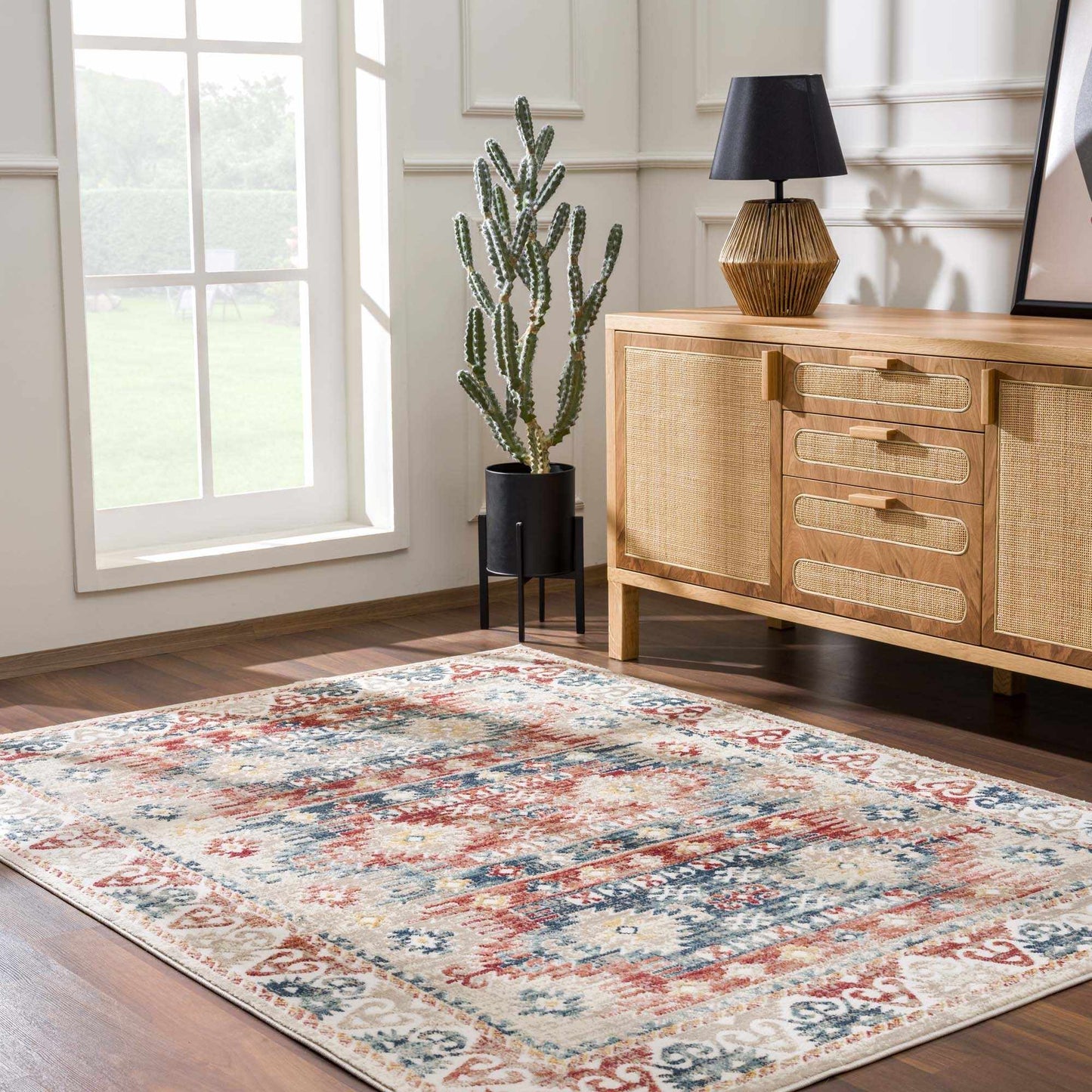 Bindi Blue & Rose Area Rug from PriceLows™