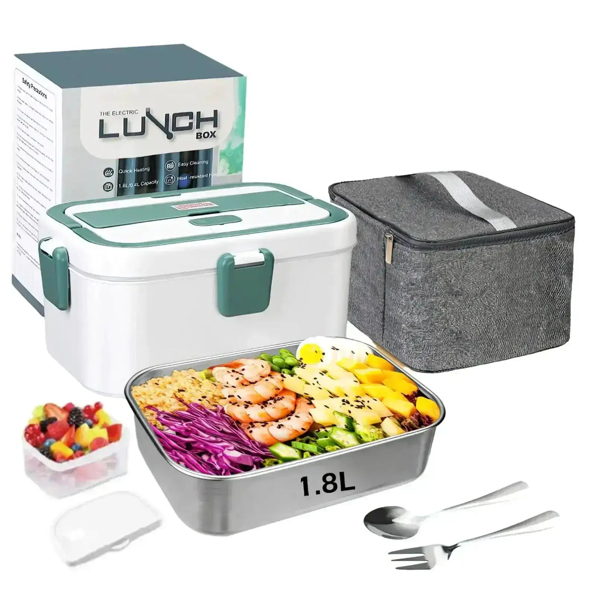 Electric Lunch Box Food Warmer 1.8 L 80W Camping Bento Picnic Portable Food Heater Car/Truck/Home in-car Electric Lunch Box from PriceLows™