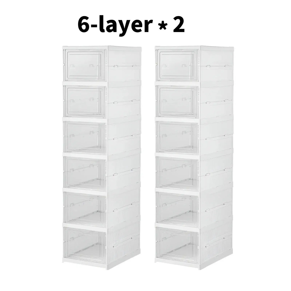 Foldable Clear Shoe Storage Organizer, Stackable Dustproof Thickened Sneaker, Shoe Box Rack Cabinet for Closet Dorm Apartment from PriceLows™