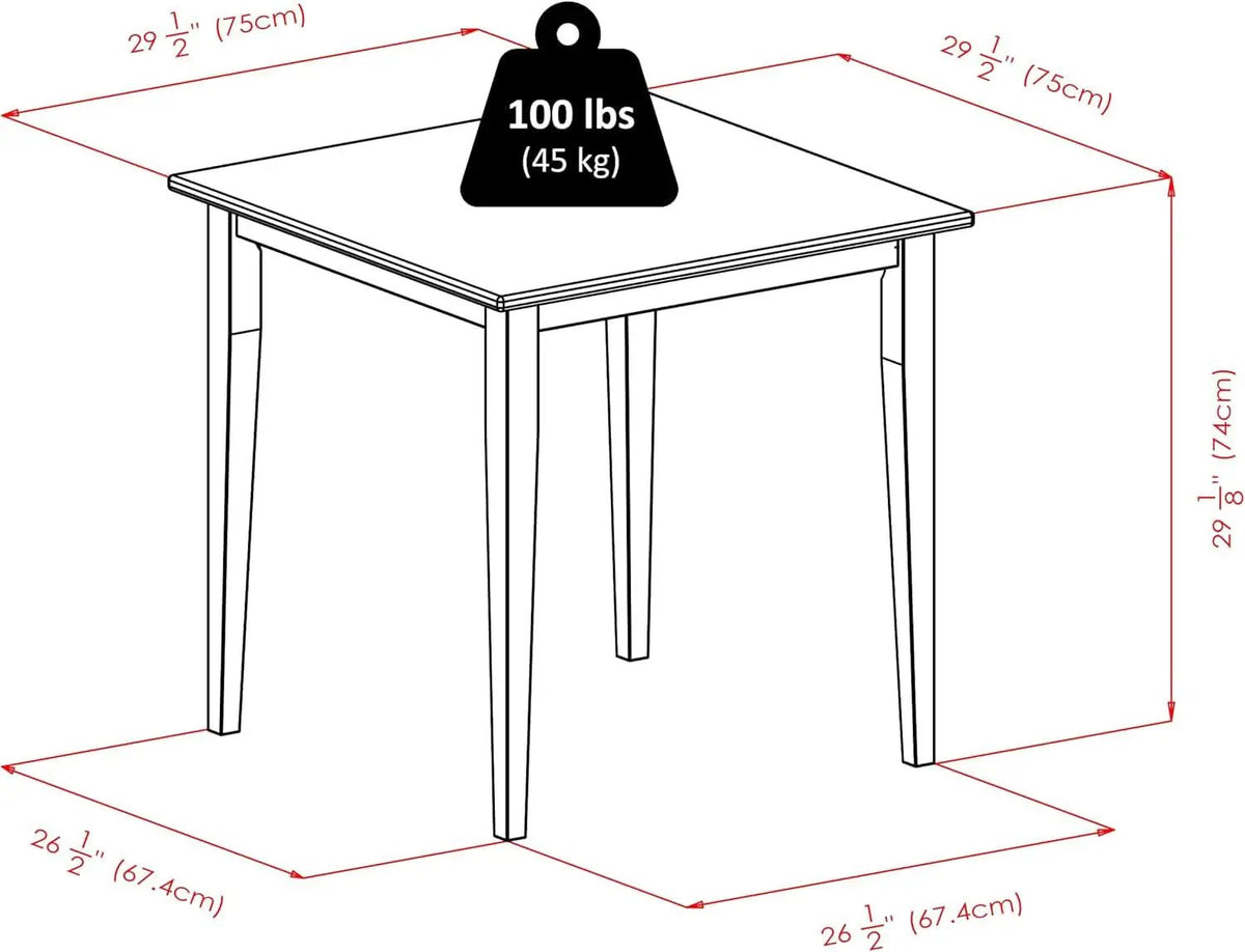 Groveland Light Oak Solid Wood Dining Table 29 Inch from PriceLows™
