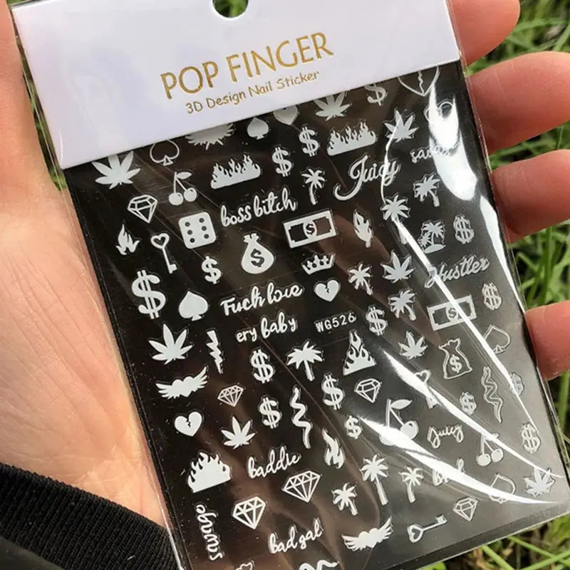 3D Money Dollar Sign Nail Art Stickers Decal Wealthy Rich Style Self Adhesive Nails Acrylic Manicure Tips Decoration Tool from PriceLows™