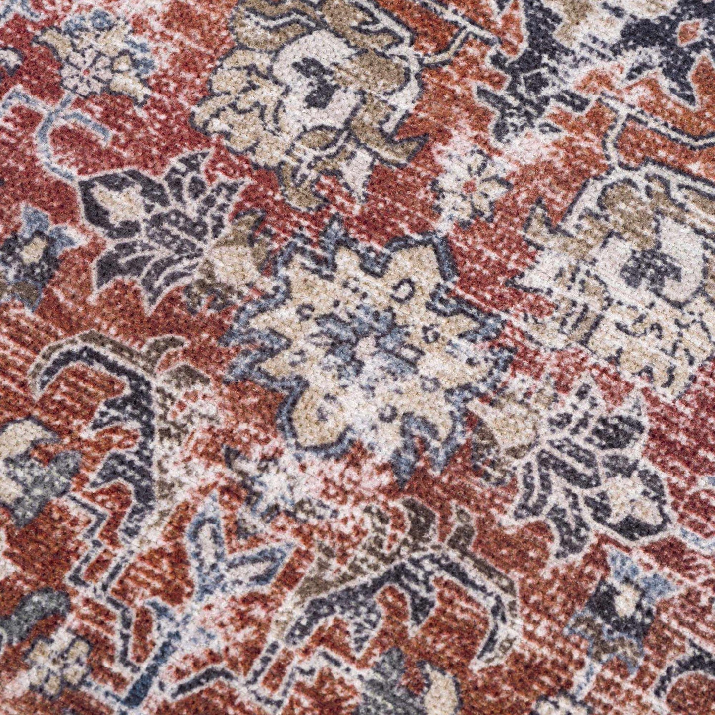Burgundy Holi-2303 Washable Area Rug from PriceLows™