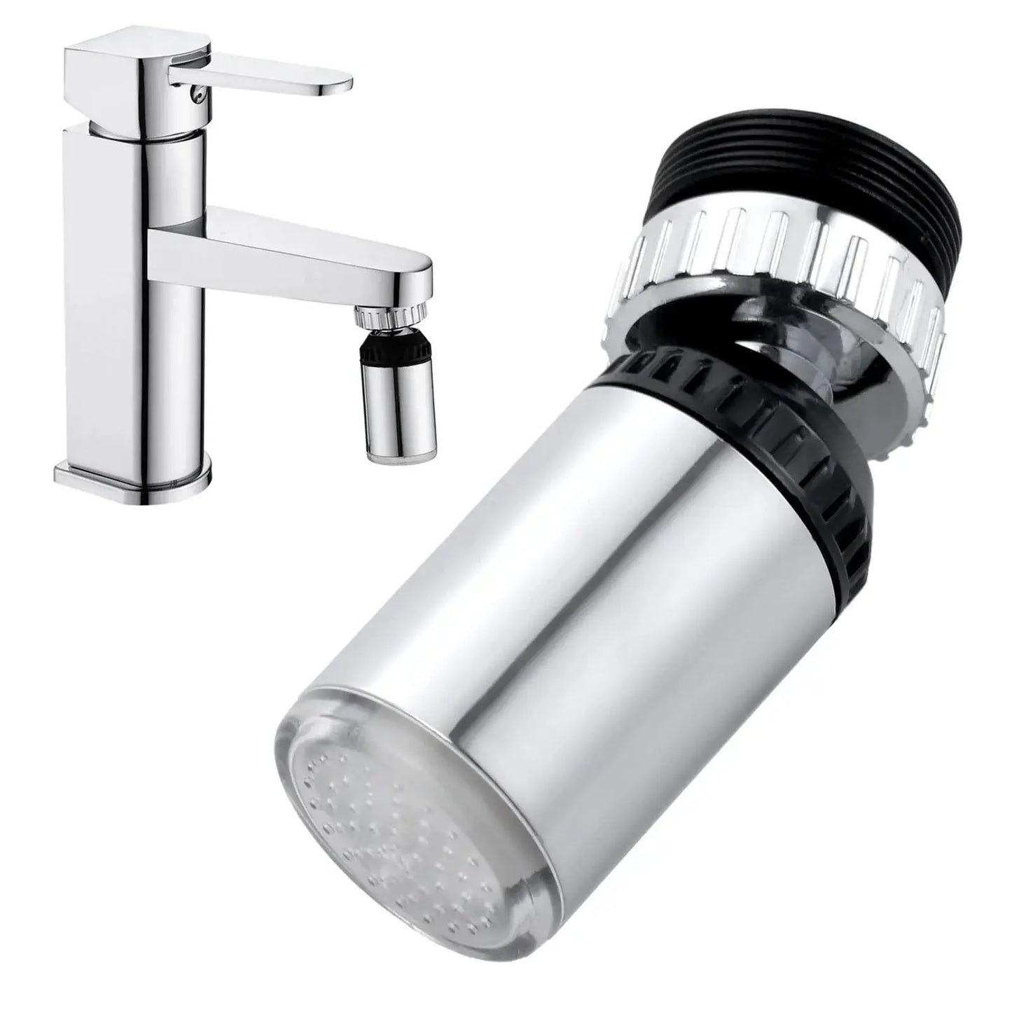 LED Water Faucet Light 3 Colorful Changing Glow Shower Head Kitchen Tap Faucet Light Temperature Sensor 22mm Internal thread from PriceLows™