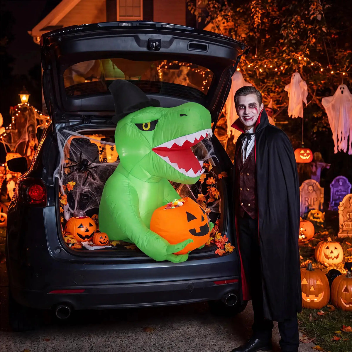 Halloween Inflatable Dinosaur | 4.5ft LED | PriceLows™