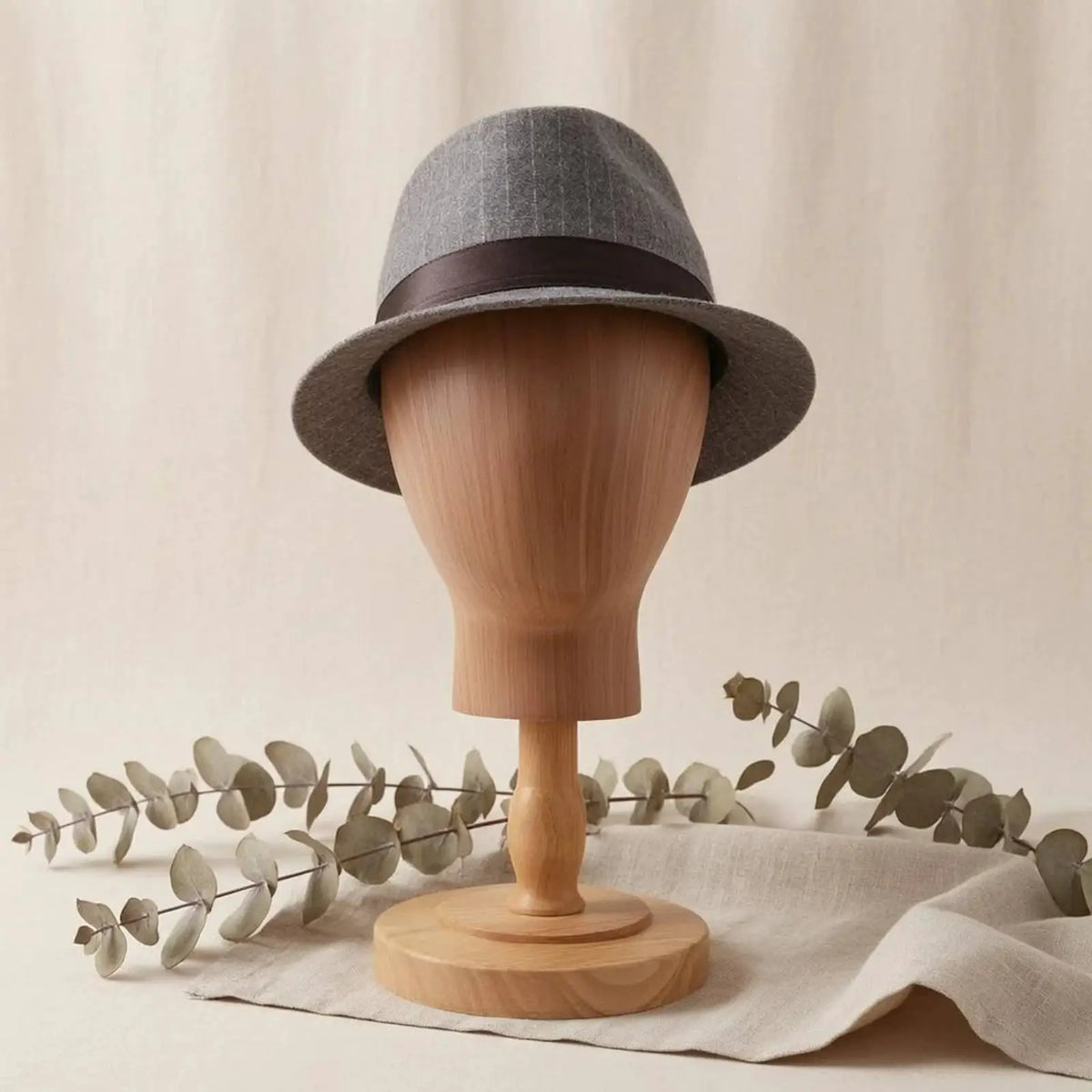 Hat Mannequin Stand | Wood Grain Finish | PriceLows™