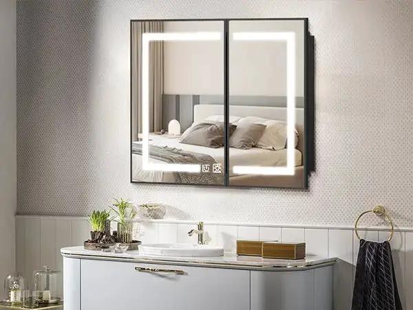 Hausvita Framed Recessed LED Light Bathroom Medicine Cabinet -medium from PriceLows™