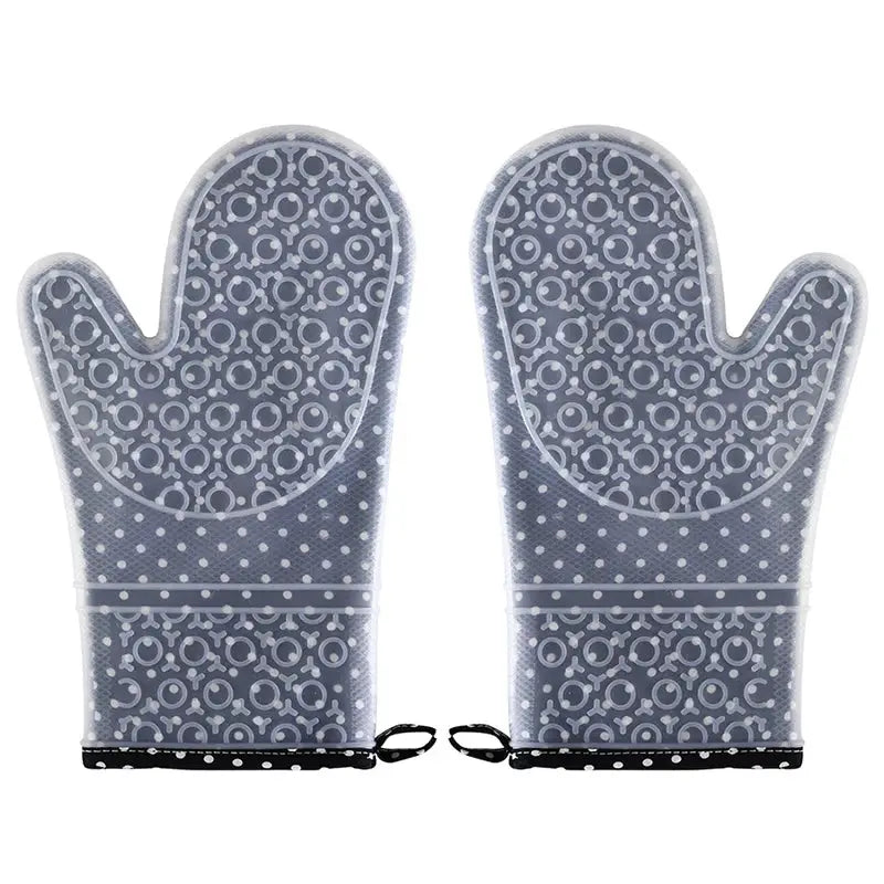 Oven Mitts | Silicone Double Layer | Heat Resistant Non Slip | 1 to 2 Pcs