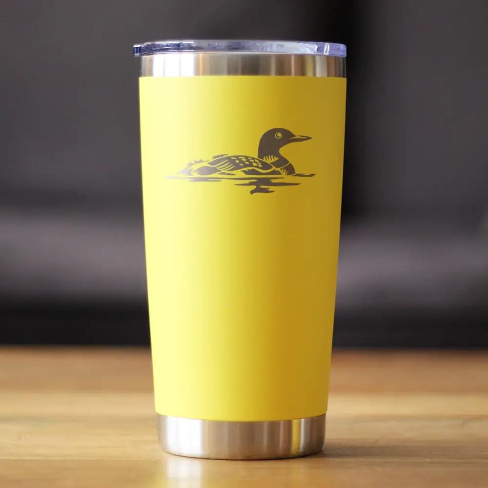Insulated Coffee Tumbler | 20 oz Stainless Steel | Sliding Lid | Loon