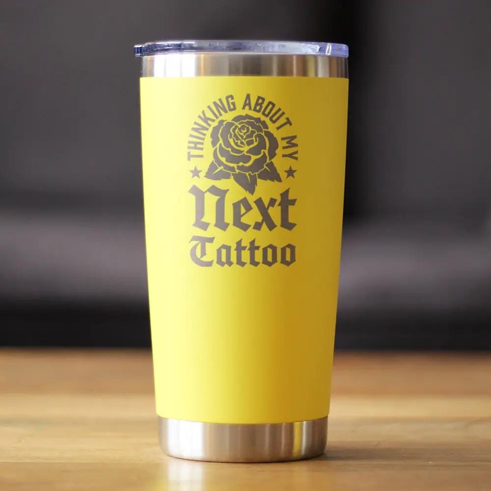 Insulated Coffee Tumbler | 20 oz Stainless Steel | Sliding Lid | Next Tattoo